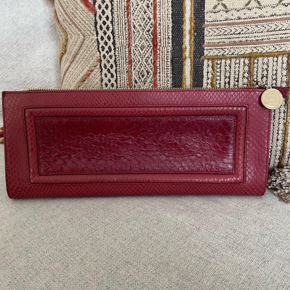 Red Escada snake clutch, very good condition